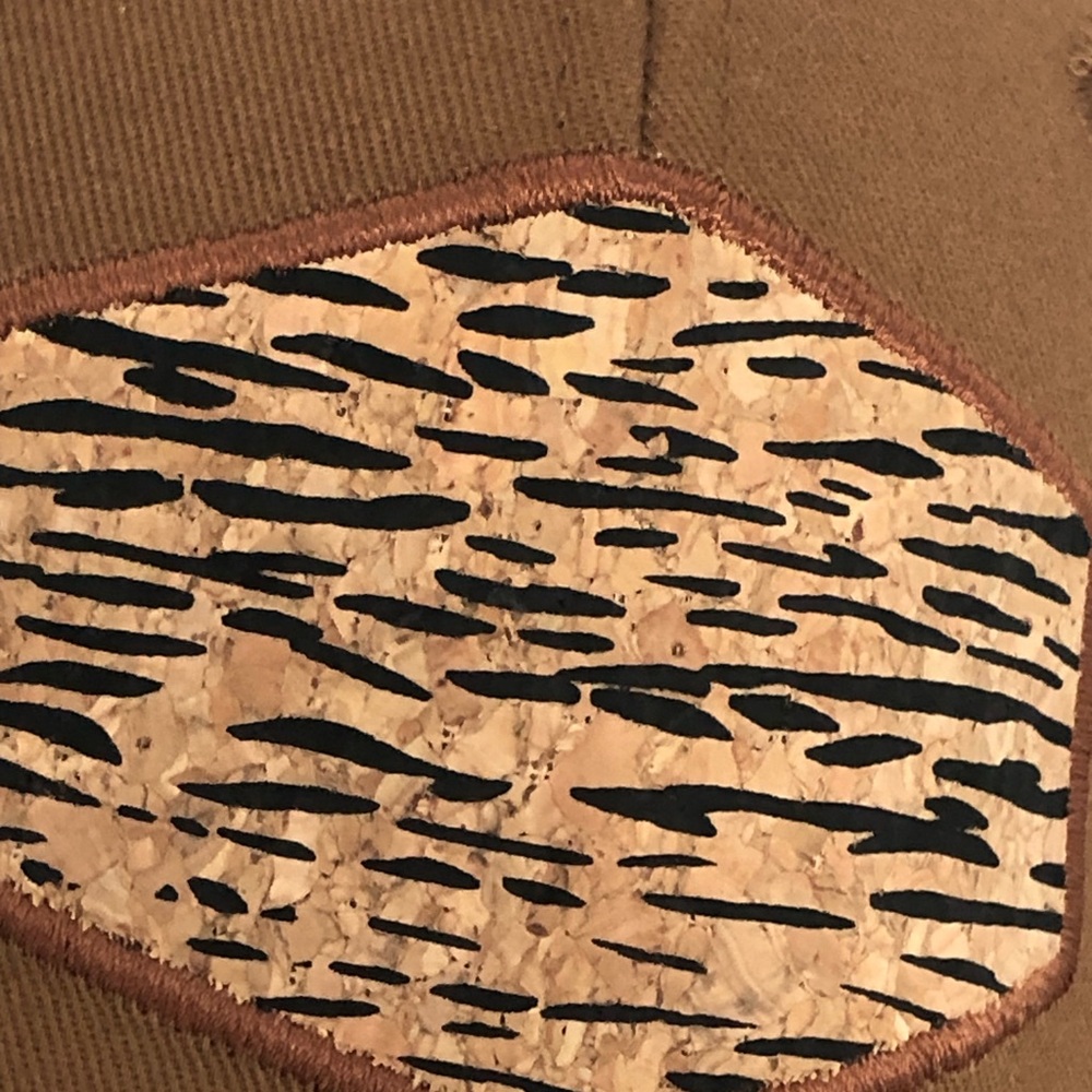 Women’s Hat Cork Animal Print Brown Black Feminine Chic Adjustable - Picture 9 of 11